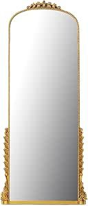 Full Length Gold Large Floor Mirror with Polyurethane Frame | Vintage Gold Baroque Style Full Bod... | Amazon (US)