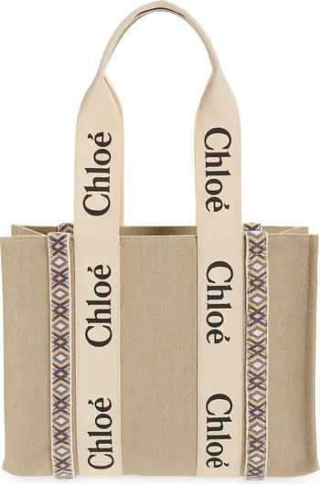 Medium Woody Linen Canvas Tote | Nordstrom