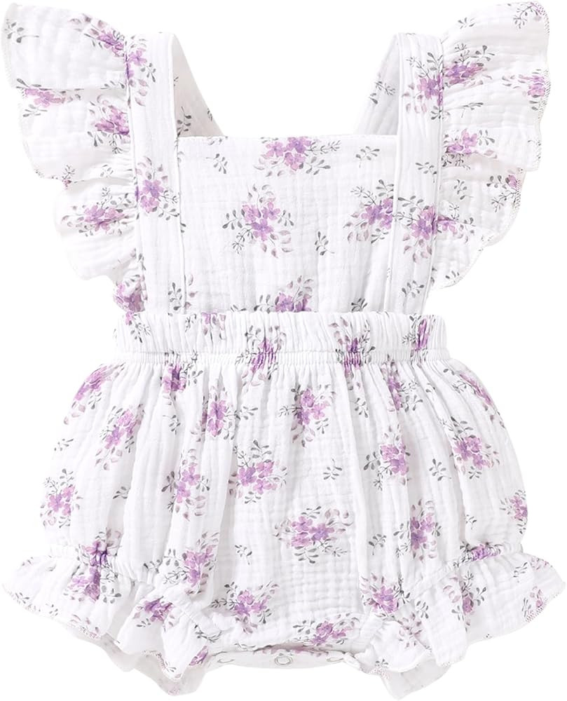 Happy Town Newborn Baby Girl Clothes Infant Summer Romper Sleeveless Floral Cute Outfits One Piec... | Amazon (US)