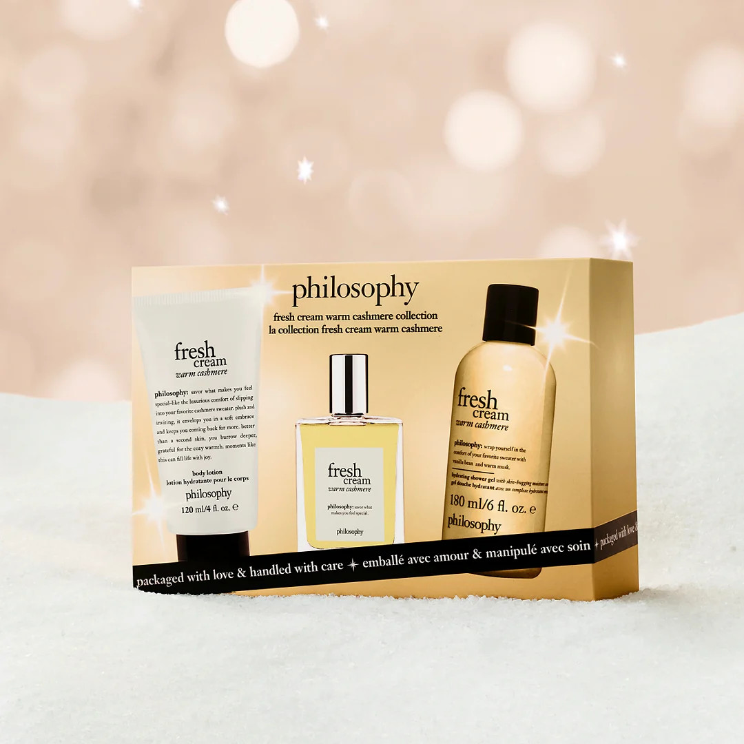 warm cashmere 3-piece fragrance gift set | Philosophy