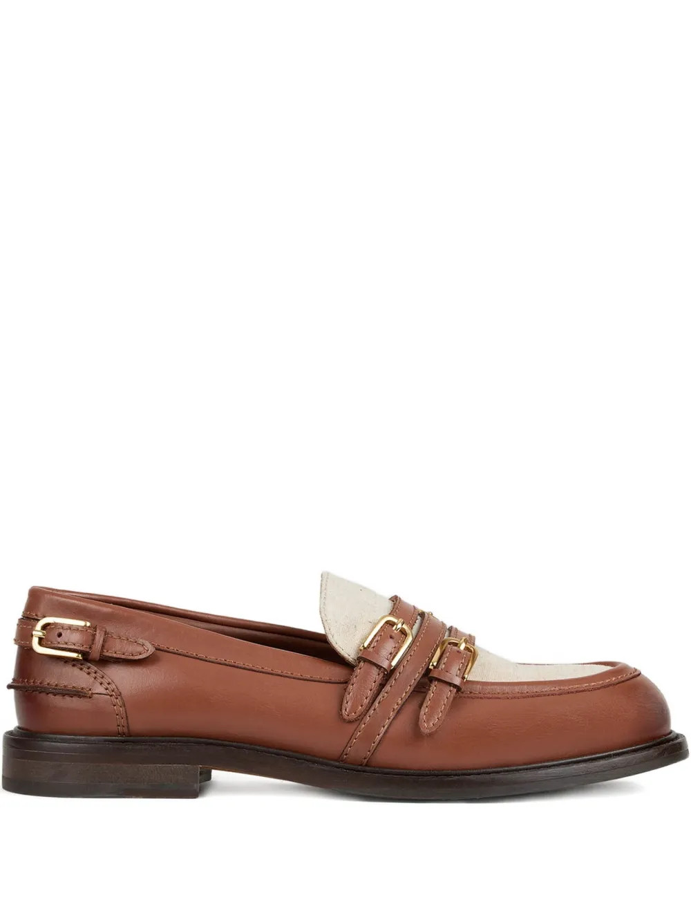 Leren loafers met gesp | Farfetch Global