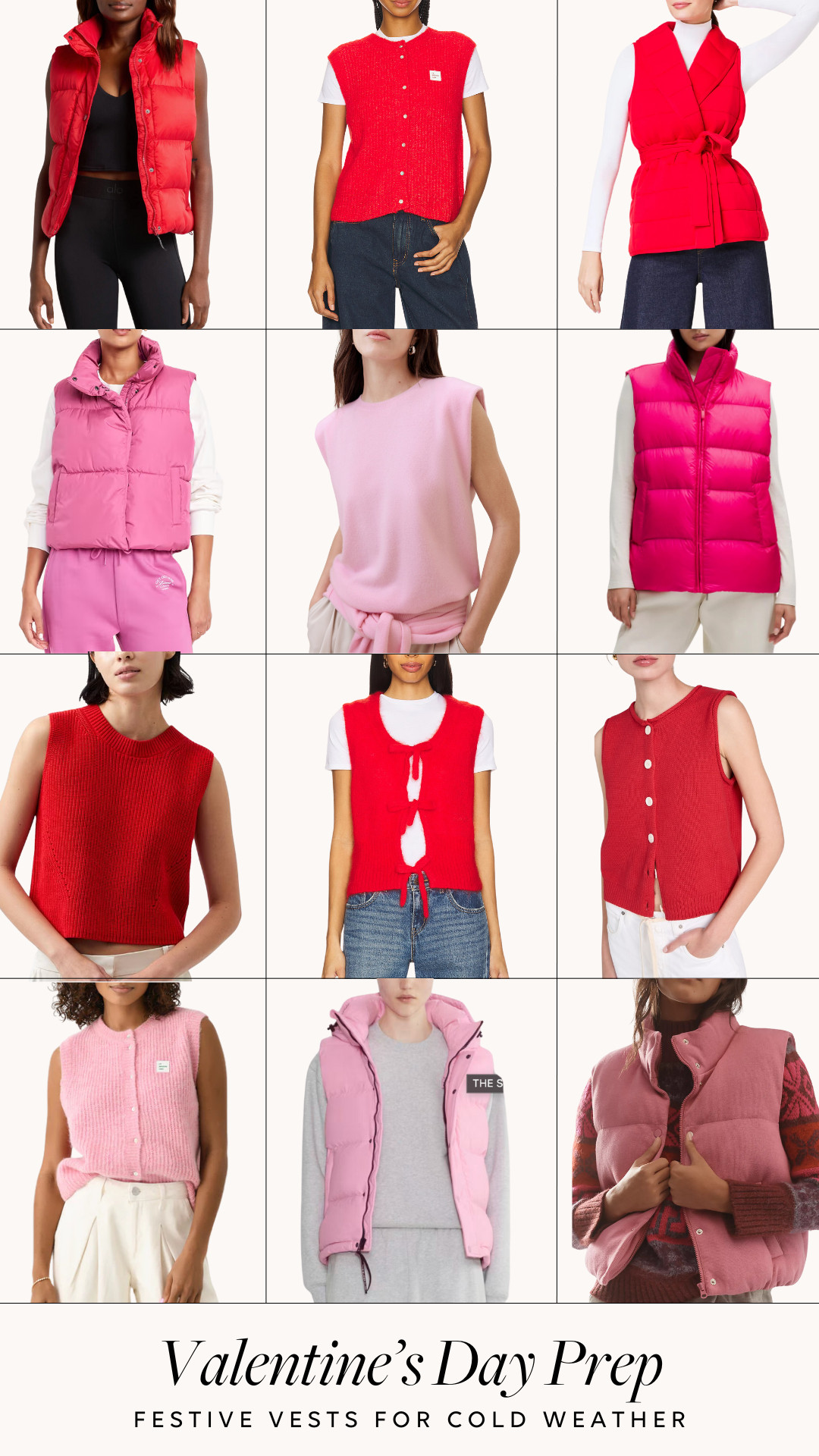 Valentines Day Prep - Festive Red & Pink Vests 

 