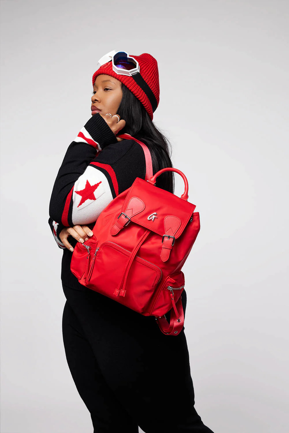 NYLON BACKPACK - RED | Glam-Aholic Lifestyle