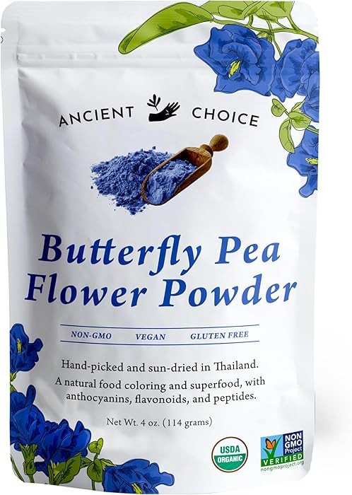 Ancient Choice - Butterfly Pea Flower Powder (4 ounce) | Blue Matcha Tea | Ceremonial (Highest) G... | Amazon (US)