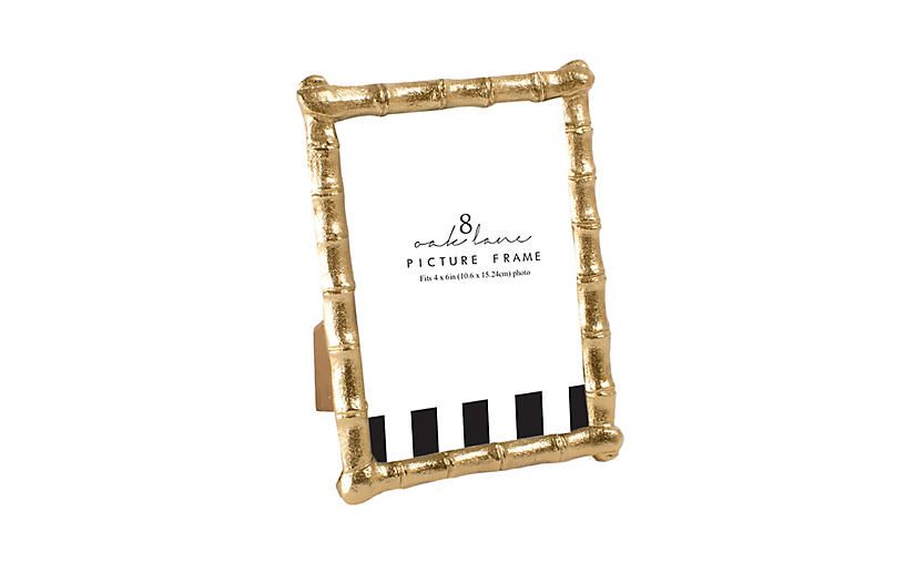 Bamboo Picture Frame, Gold | One Kings Lane