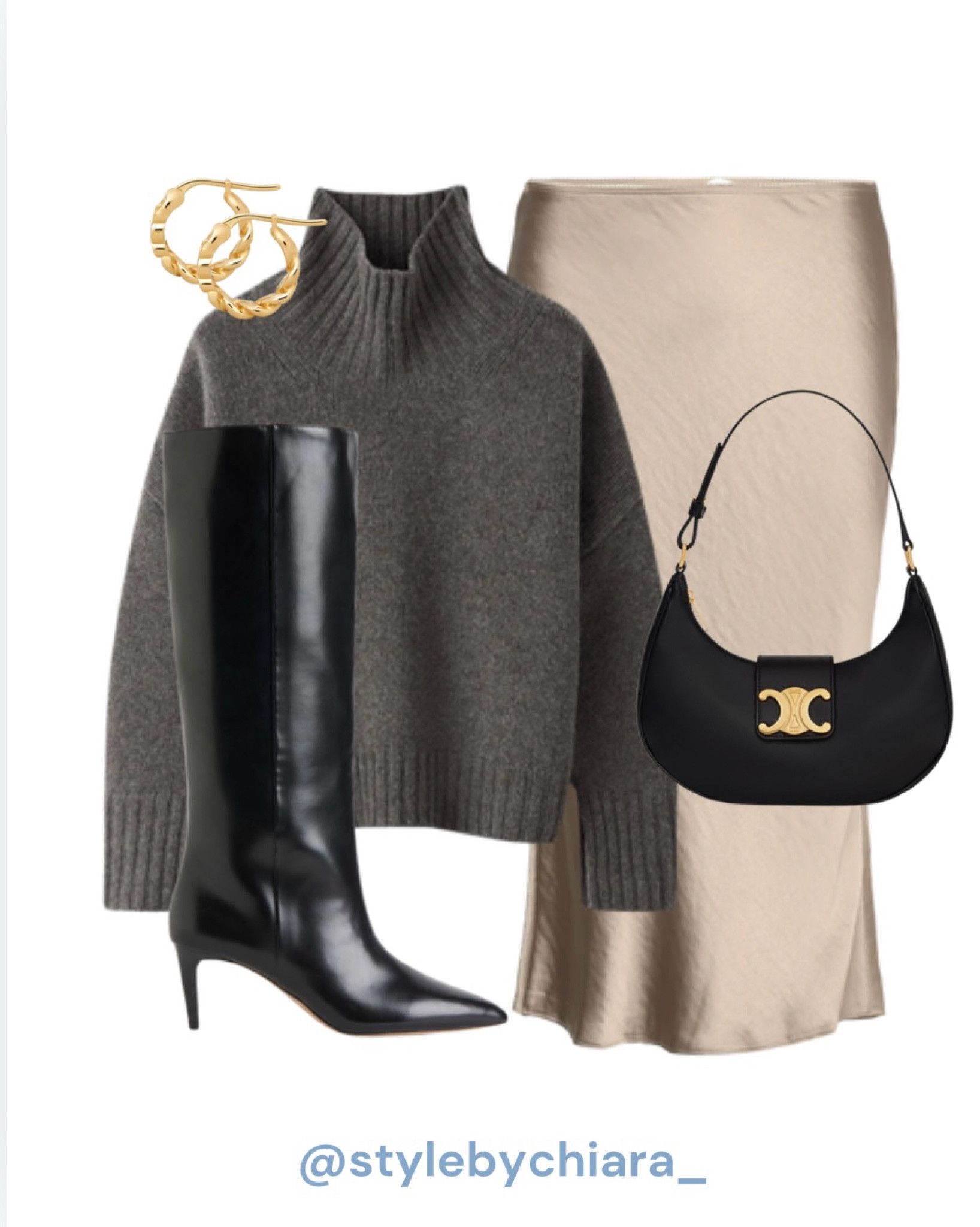 Date night look✨
Tags: cashmere wool sweater satin skirt black knee high boots h&m

#LTKeurope #LTKautumn #LTKluxury