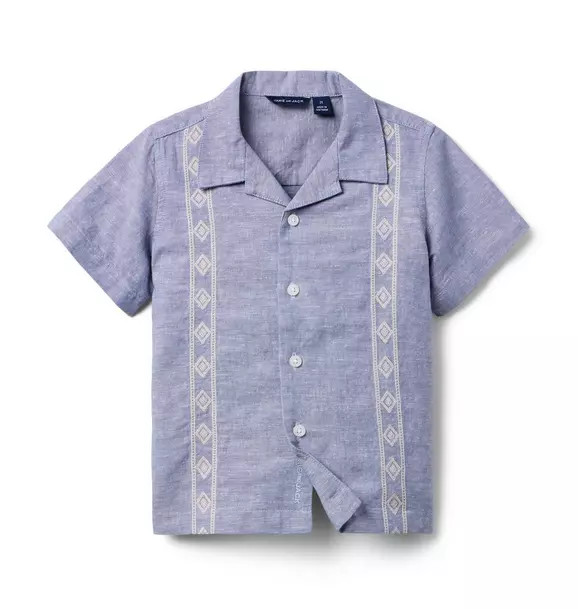 The Embroidered Cabana Shirt | Janie and Jack