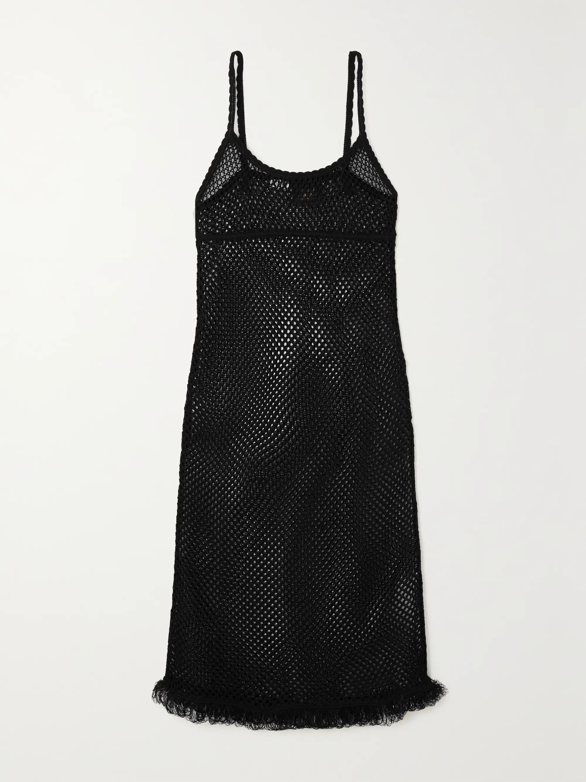 LOEWE+ Paula's Ibiza fringed open-knit dress | NET-A-PORTER (US)