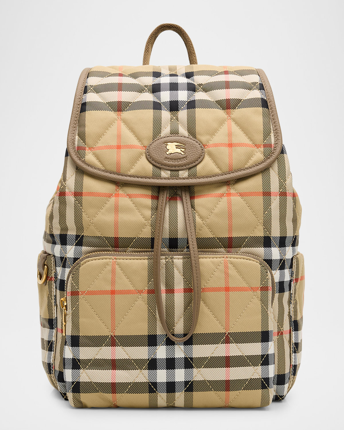 Horseshoe Quilted Check Nylon Backpack | Neiman Marcus