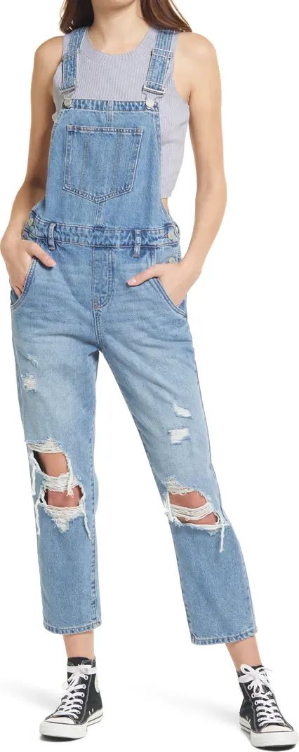BLANKNYC Ripped Nonstretch Denim Overalls | Nordstrom | Nordstrom Canada