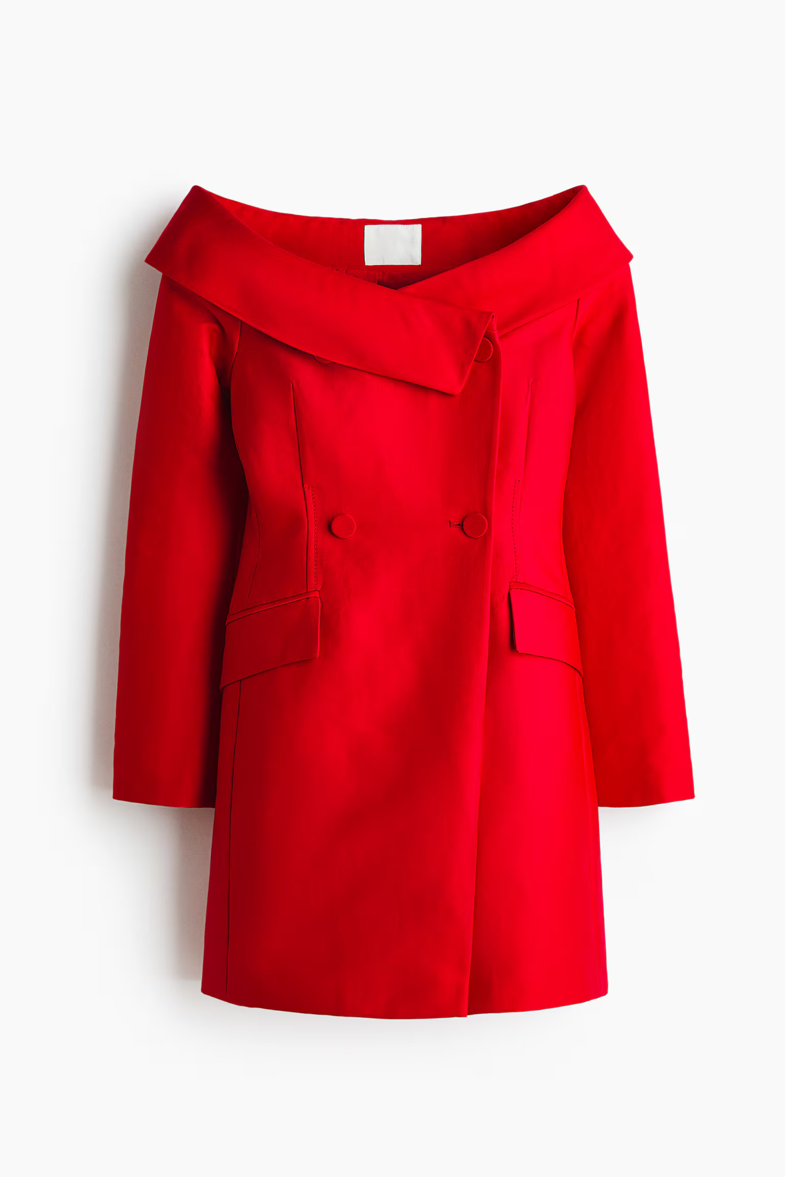Double-Breasted Jacket Dress - Bright red - Ladies | H&M US | H&M (US + CA)