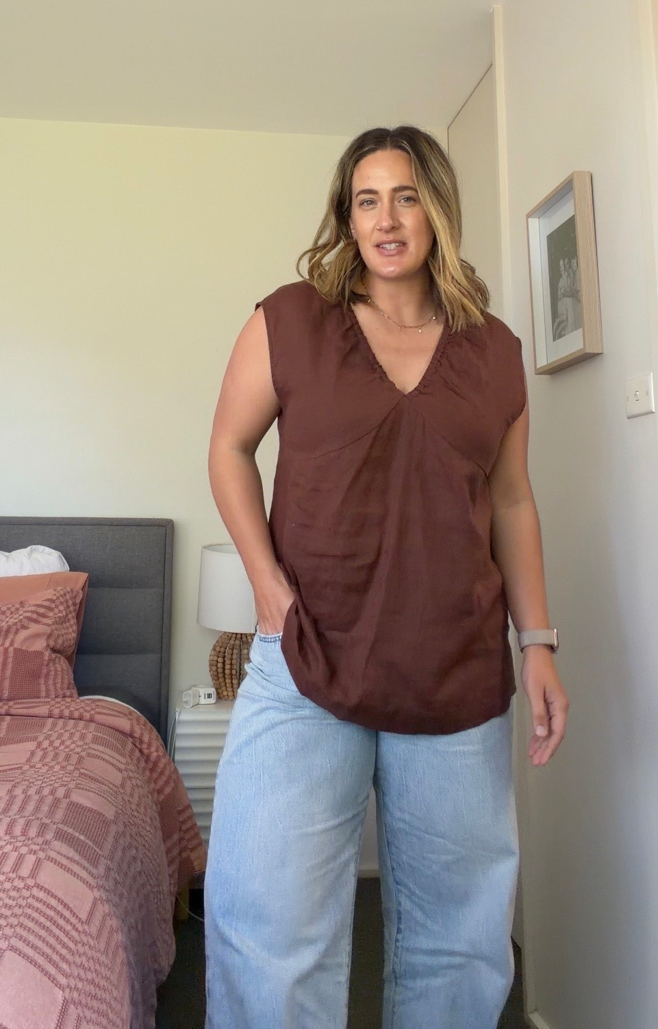The $25 top you need for your “jeans & a nice top” outfit rotation 👌🏼

Top- size 14
Jeans- size 32 

#target #nicetop #midsize #sale #linen

#LTKaustralia #LTKmidsize #LTKsale