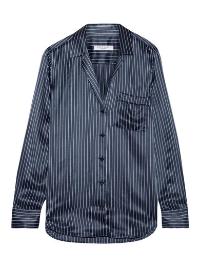 Keira striped silk-satin shirt | NET-A-PORTER (US)