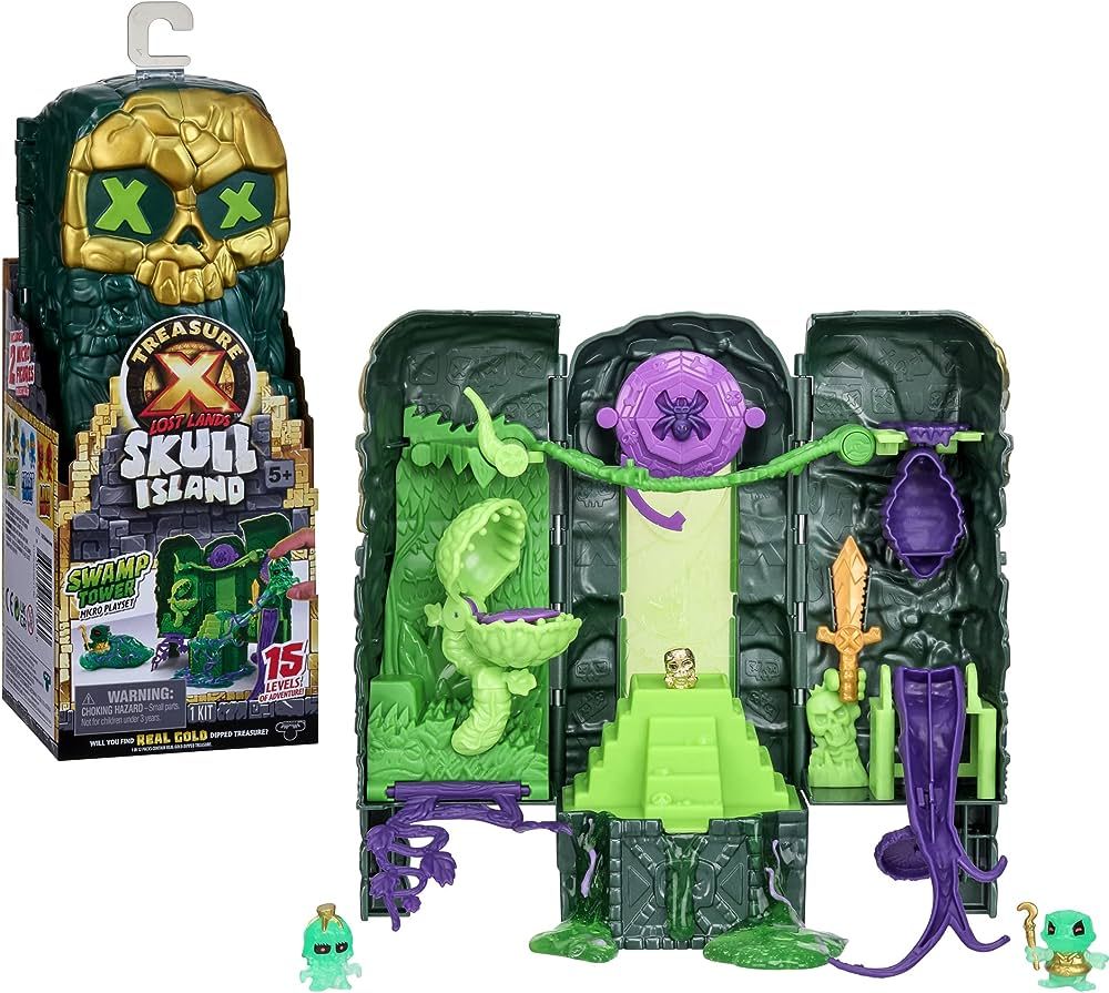 TREASURE X Lost Lands Skull Island Swamp Tower Micro Playset, 15 Levels of Adventure. Survive The... | Amazon (US)