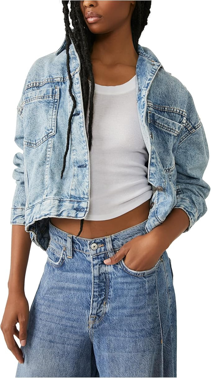 Free People Opal Swing Denim Jacket | Amazon (US)