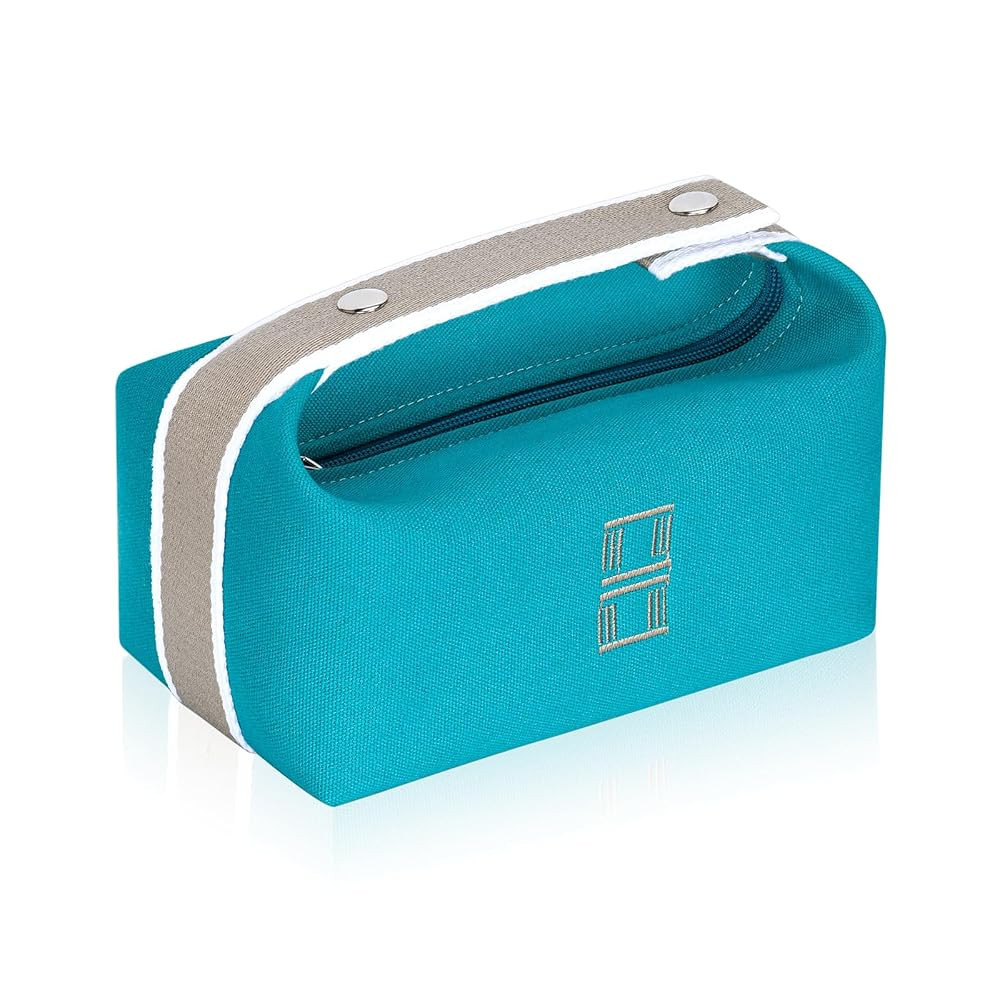 Fashion Makeup Bag for Women, Orange Red Canvas Make up Travel Bag, Hanging Cosmetic Bag Organize... | Amazon (US)