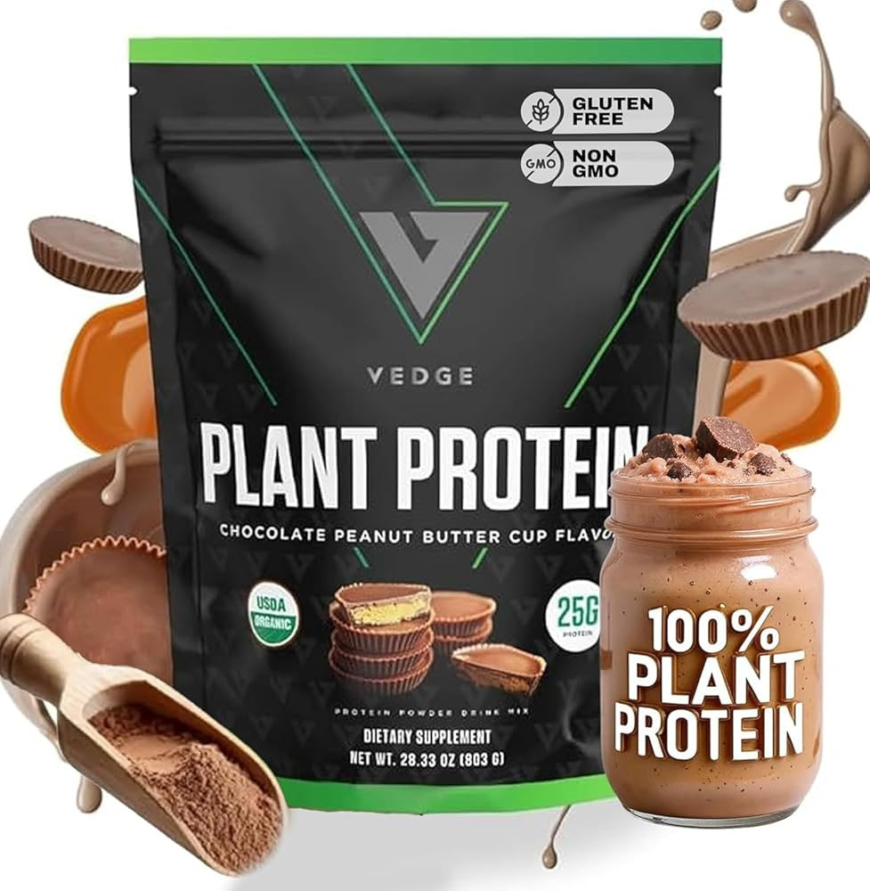 VEDGE Vegan Protein Powder - Plant Protein Powder with Pea, Pumpkin & Sunflower - USDA Organic, A... | Amazon (US)
