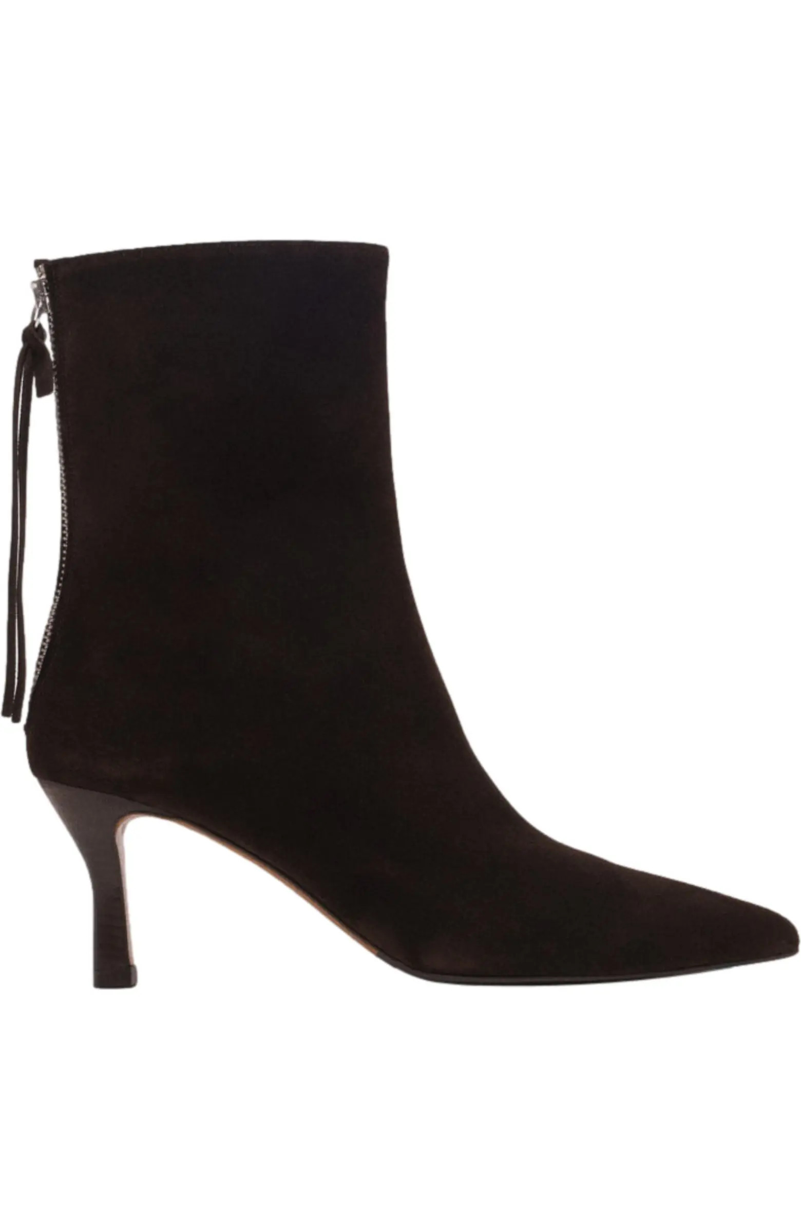 maje Chocolate Brown zipped suede ankle boots | Nordstrom | Nordstrom