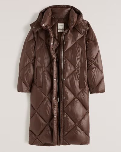 Women's A&F Ultra Long Quilted Puffer | Women's Coats & Jackets | Abercrombie.com | Abercrombie & Fitch (US)