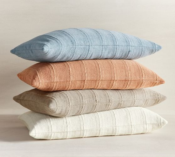 Relaxed Striped Lumbar Pillow | Pottery Barn (US)