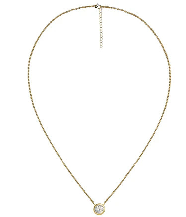 Large Rhinestone Bezel Necklace - 18k Gold Plated | Lisi Lerch Inc