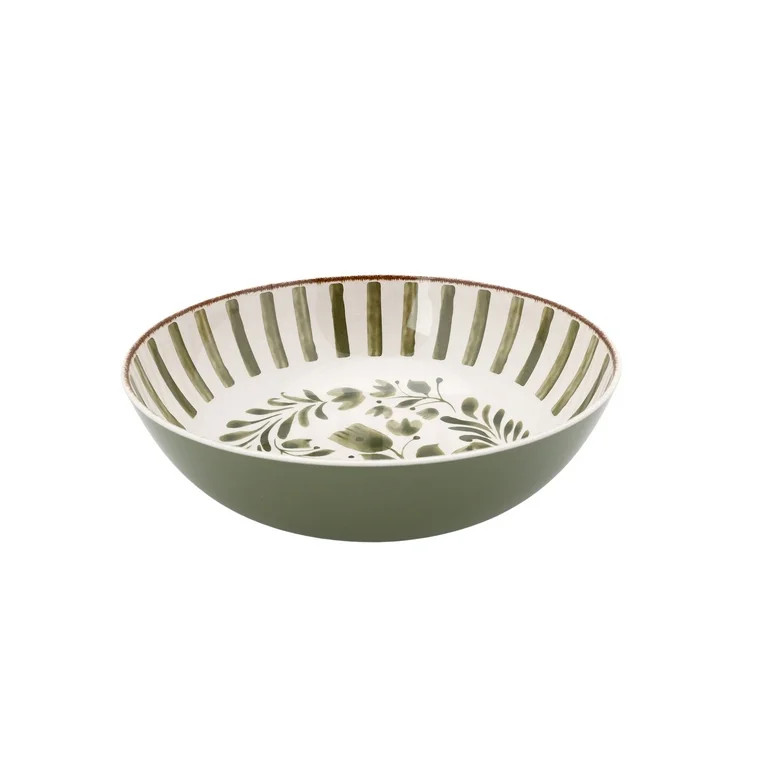 Better Homes & Gardens 12-inch Bamboo Melamine Serve Bowl, Green | Walmart (US)