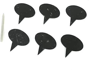 7 Pack, Slate Cheese Markers with Chalk, Party Food Labels and Signs by Crystal Lemon | Amazon (US)