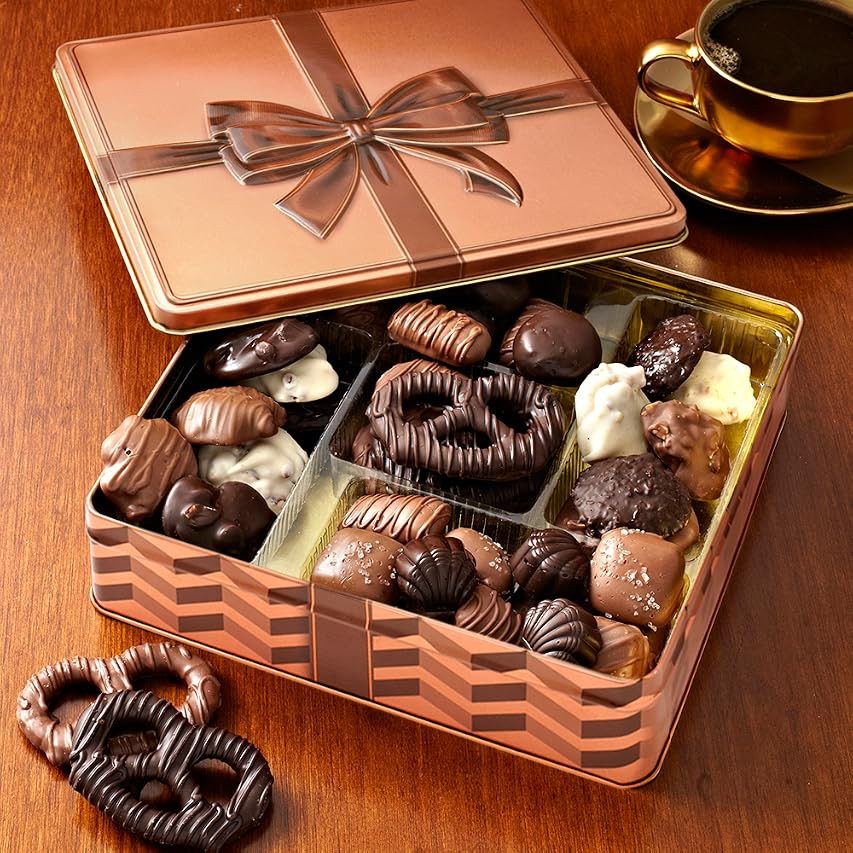 Chocolate Gift Basket, Food Gifts Arrangement Platter, Gourmet Snack Box, Birthday Present Idea, Cor | Amazon (US)