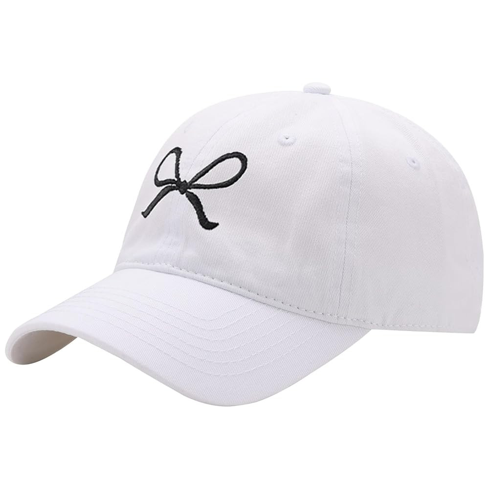 Trendy Bow-Tie Baseball Cap for Women and Men Trucker Hats Y2k Adjustable Fashion Sun Hat with Vi... | Amazon (US)
