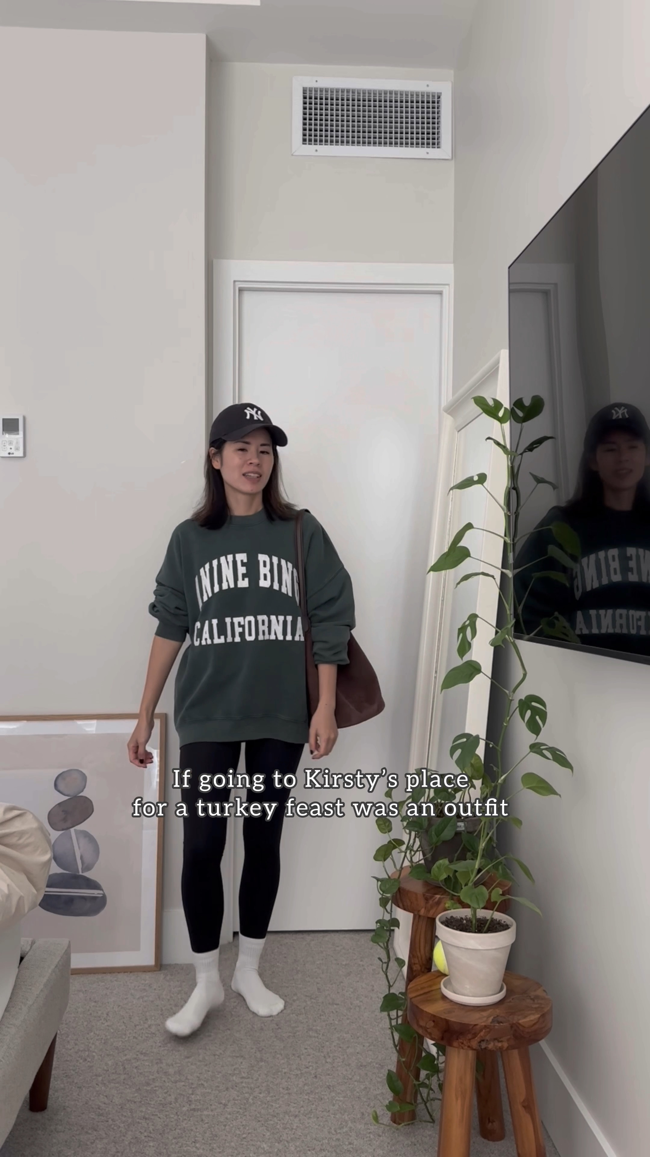 Anime Bing sweat in xs. Plenty oversized. 
Aritzia cap. 
J Crew Berkeley 

#LTKcanada #LTKautumn