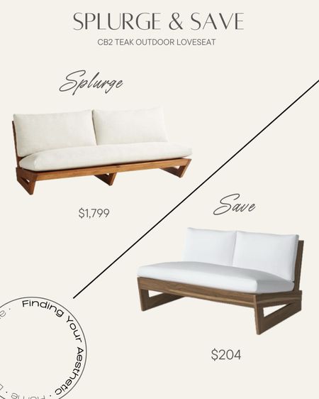 Splurge vs Save Home: get the CB2 patio loveseat look for less with this popular outdoor loveseat with cushions that's currently on sale with an additional 20% off bringing it to only $204!! 

Splurge vs save furniture // look for less home // cb2 dupe // crate & barrel // outdoor furniture modern // loveseat for apartment terrace 

#LTKHome #LTKSaleAlert #LTKSeasonal