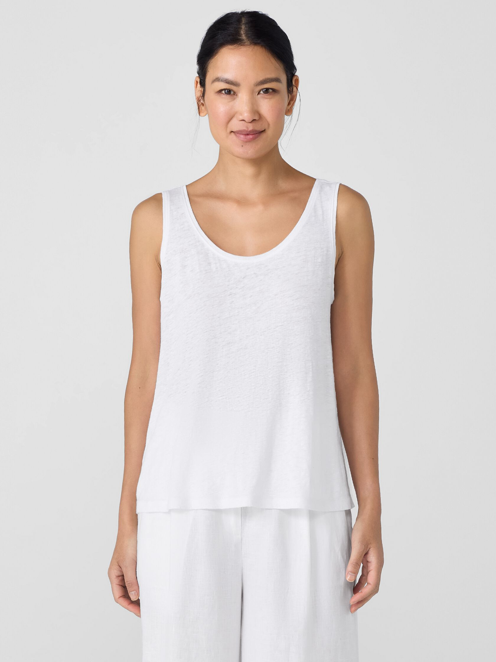 Organic Linen Jersey Tank | Eileen Fisher