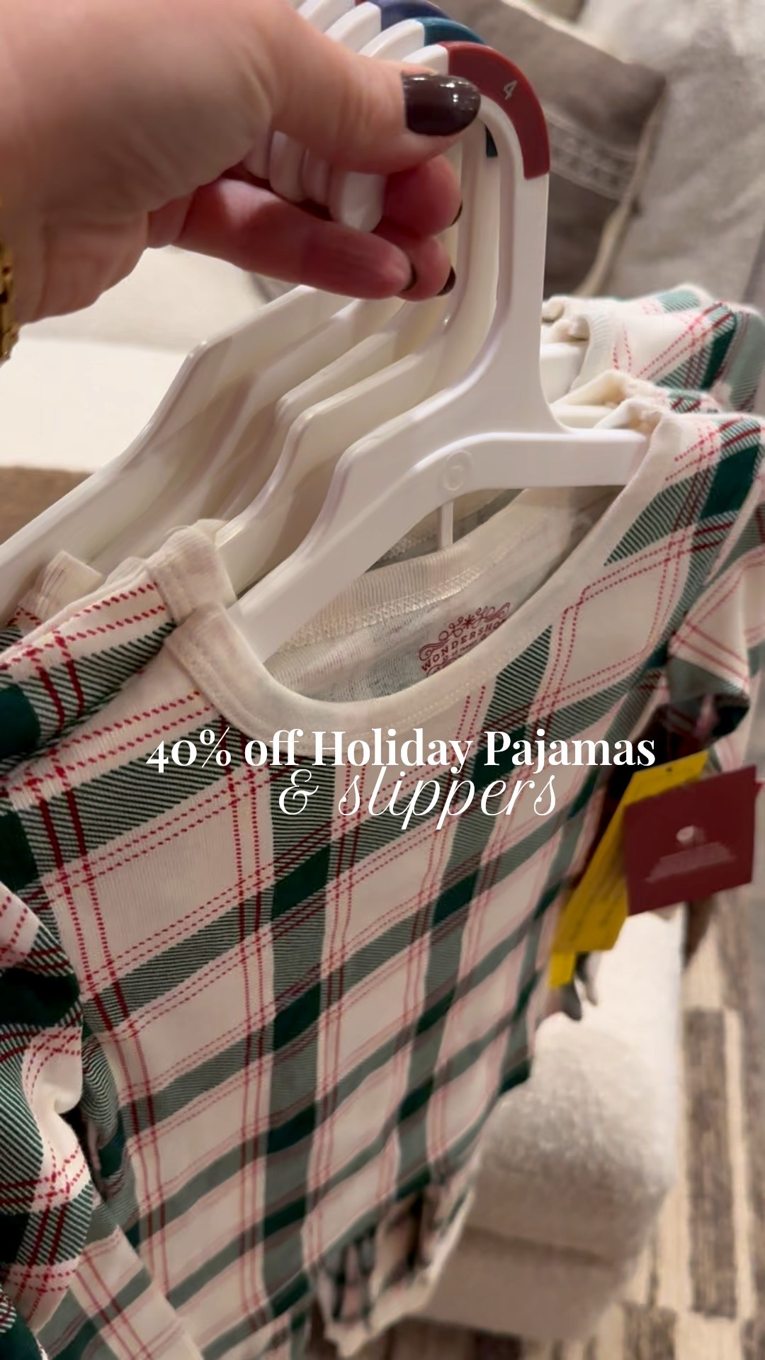 40% off holiday pajamas and 20% off slippers at Target! We just got these in and they are so nice! 100% cotton too! 

@target #targetstyle #holidaypajamas #familypajamas #christmaspajamas #target #targetchristmas 

#LTKHoliday #LTKKids #LTKSeasonal