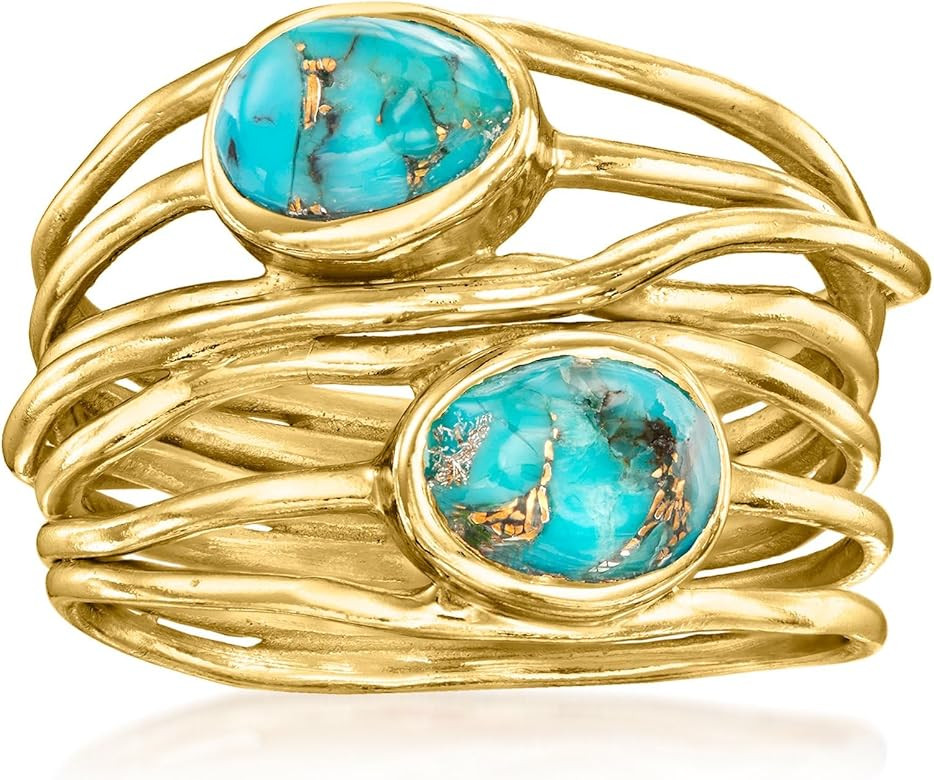 Ross-Simons Gemstone Highway Ring in 18kt Gold Over Sterling | Amazon (US)