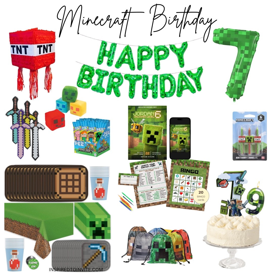 Level up your party with our epic Minecraft birthday supplies — perfect for building unforgettable memories! #MinecraftParty #BirthdayCrafted #minecraftbirthday #minecraft #minecraftpartyideas #minecraftbirthdayideas #minecraftpartydecor #minecraftpartydecorations

#LTKParties