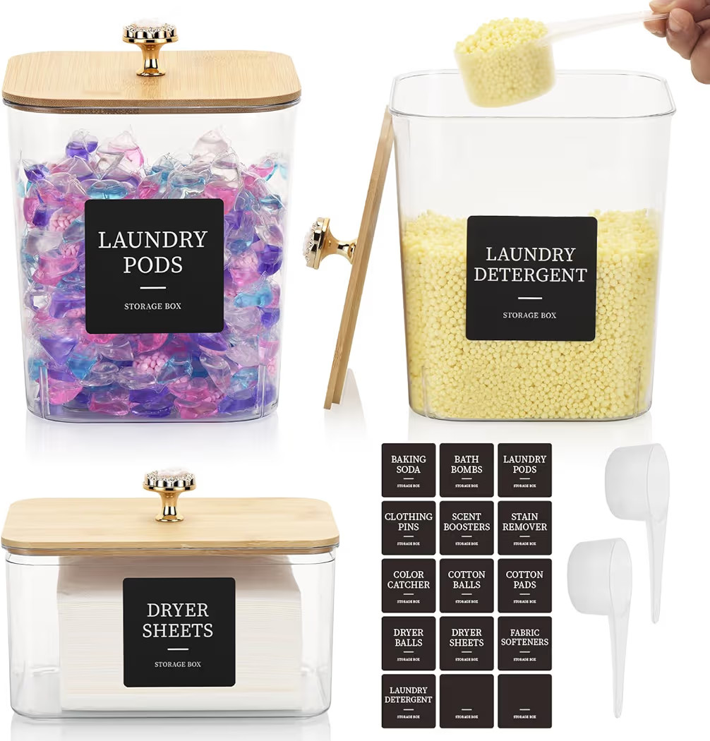 3 Pack Laundry Room Organization and Storage Containers,GlintGath Laundry Pod Containers & Dryer ... | Amazon (US)