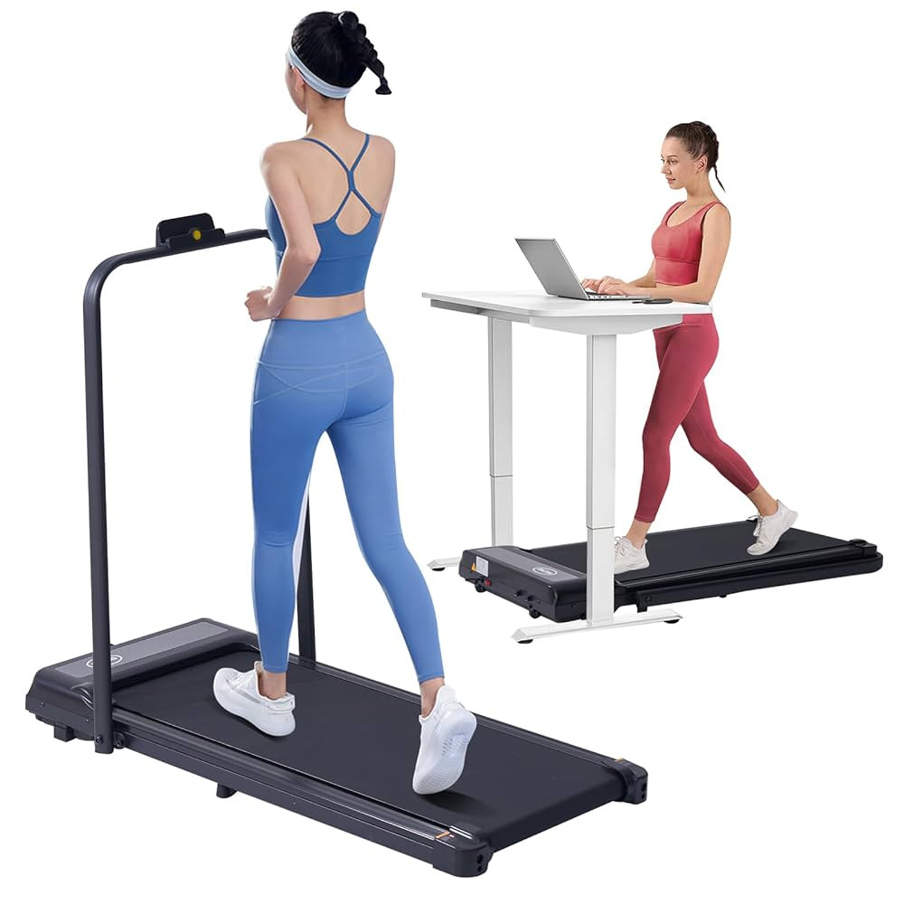 Treadmill with Handles, Folding Foldable Electric Treadmills for Home Small, 3.0HP Walking Pad Tr... | Amazon (US)