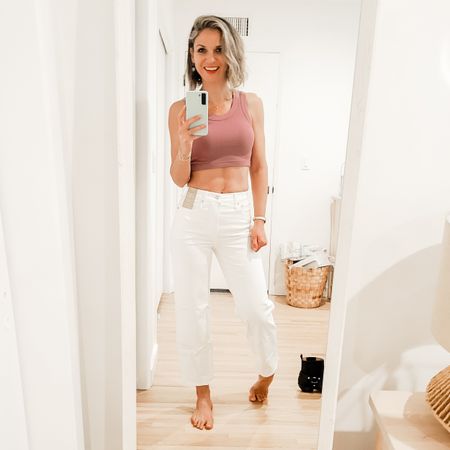 So ready for the spring and summer! Love this crop top and crop white jeans!! 

#LTKSpringSale #LTKfindsunder100 #LTKstyletip