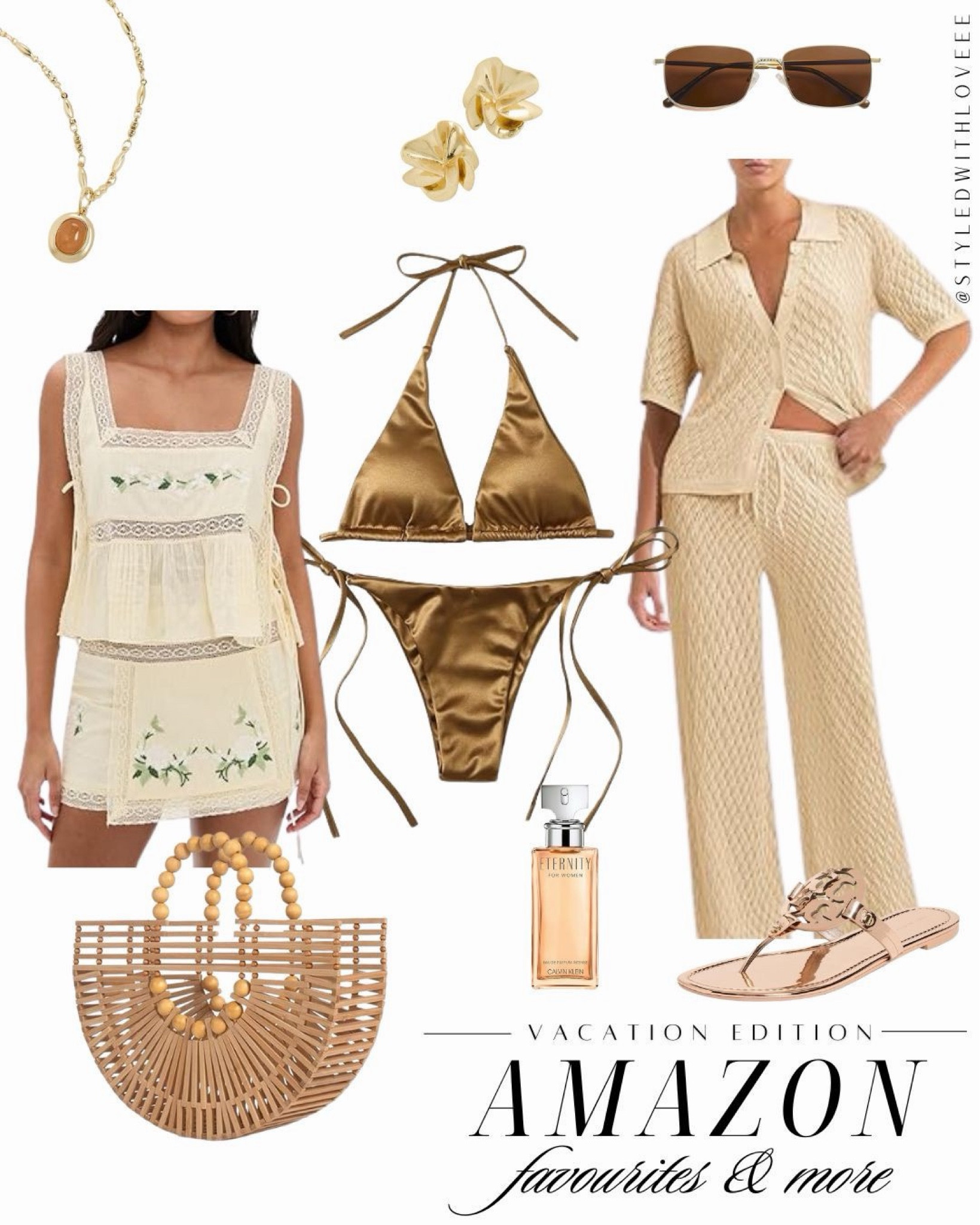 This Amazon vacation lineup is giving effortless luxury — breezy fabrics, warm tones, and that “I packed light but nailed every look” vibe.
From the satin bikini to the crochet co-ord and that bamboo bag moment… everything just works together.

#LTKootd #LTKSwim #LTKTravel