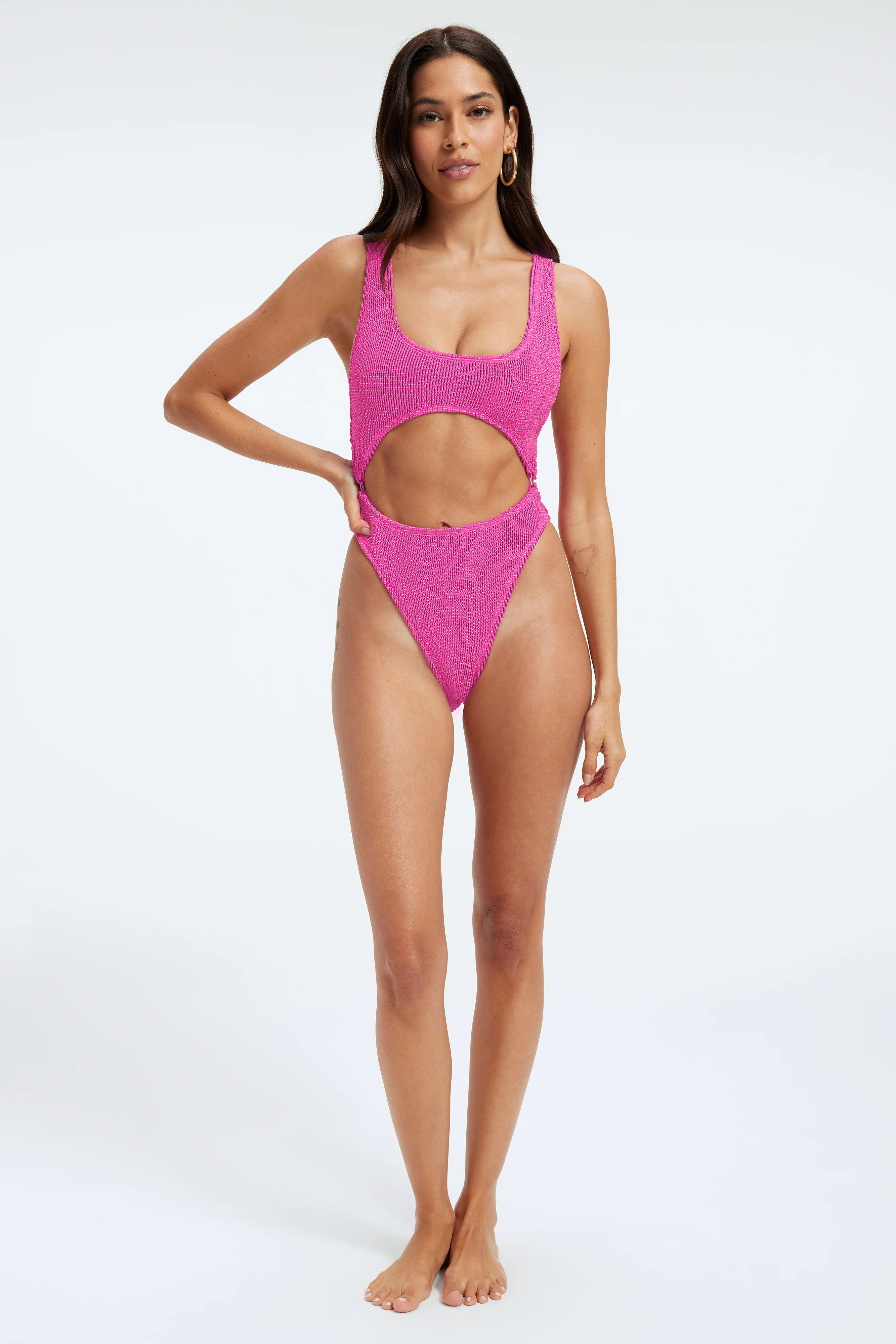 ALWAYS FITS METALLIC  MONOKINI| BLACK001 | Good American