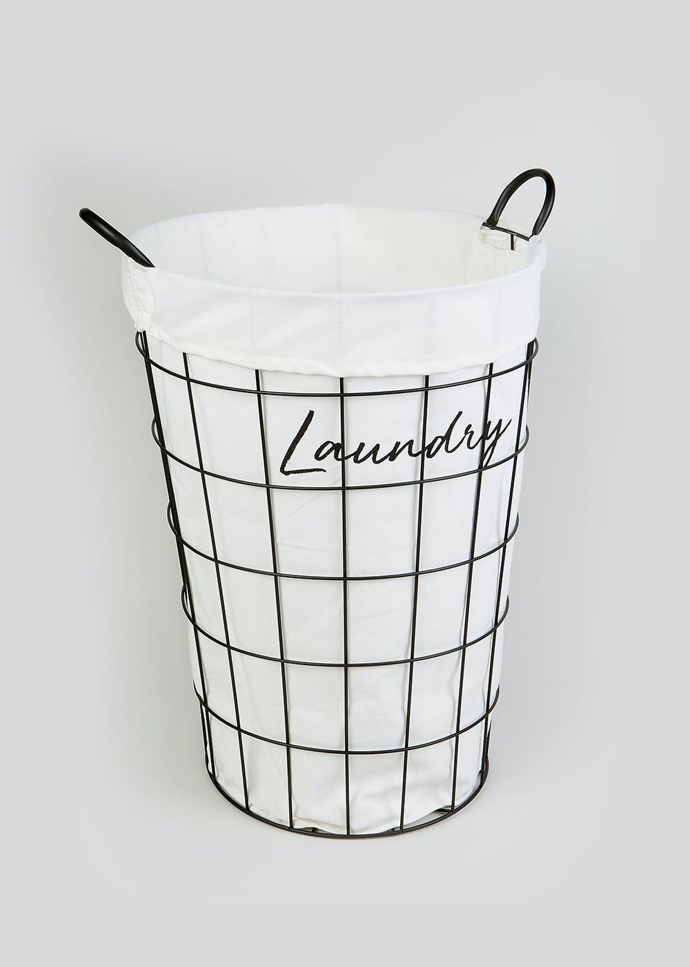 Wire Laundry Basket (56cm x 42cm) – White | Matalan (UK)