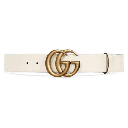 Leather belt with Double G buckle | Gucci (US)