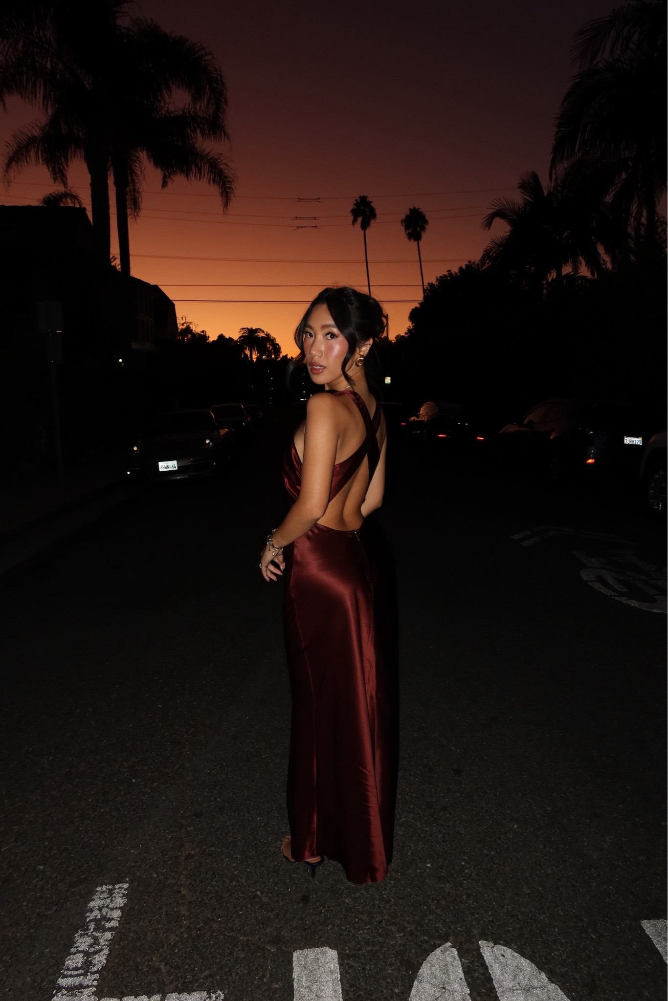 the most beautiful mahogany color for an evening out 🤎💌💋 #dress #silk
