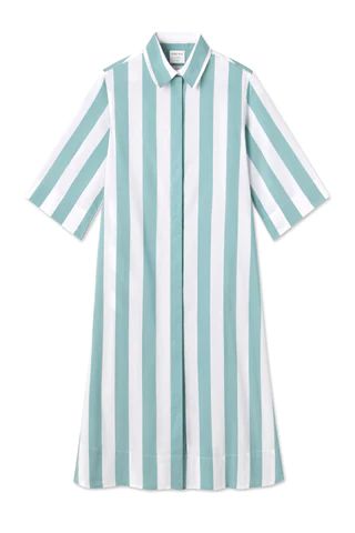 Marnie Caftan in Azure Stripe | LAKE Pajamas