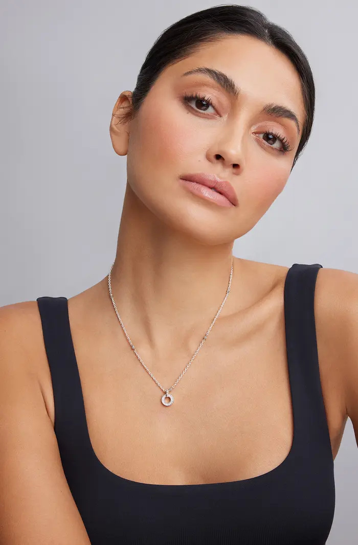 Caviar Spark Diamond Open Circle Pendant Necklace | Nordstrom