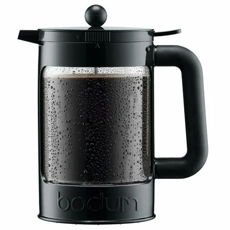 Bean Cold Brew French Press, 51 Oz, Plastic Beaker, Black, With Additional Lid | Walmart (US)