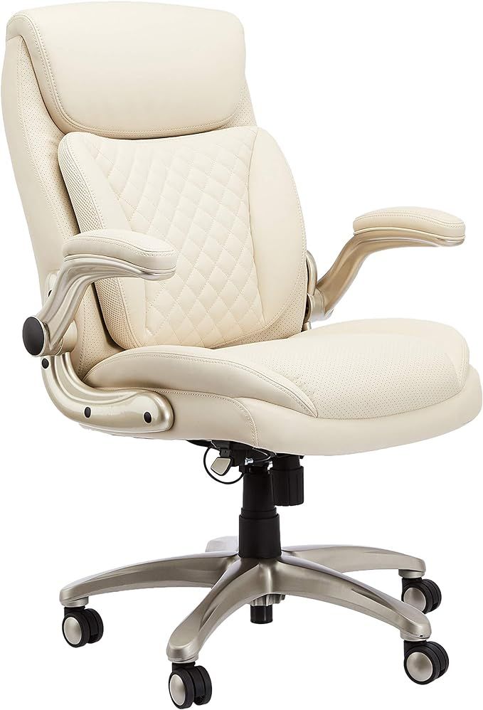 AmazonCommercial Ergonomic Executive Office Desk Chair with Flip-up Armrests and Adjustable Heigh... | Amazon (US)
