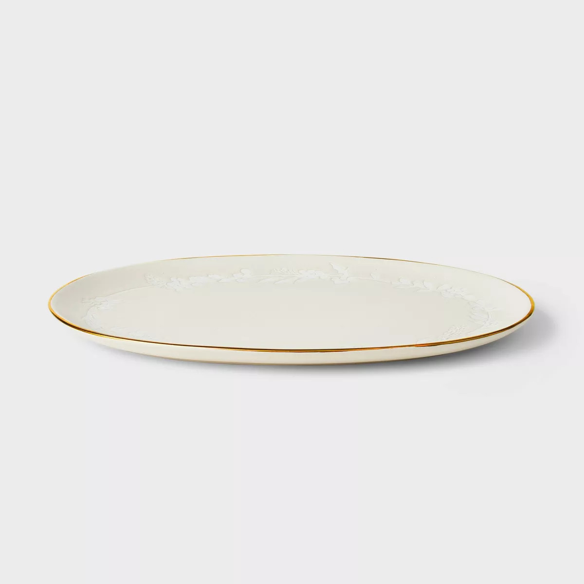Stoneware Serving Platter Snowfall White - Threshold™ designed with Studio McGee | Target