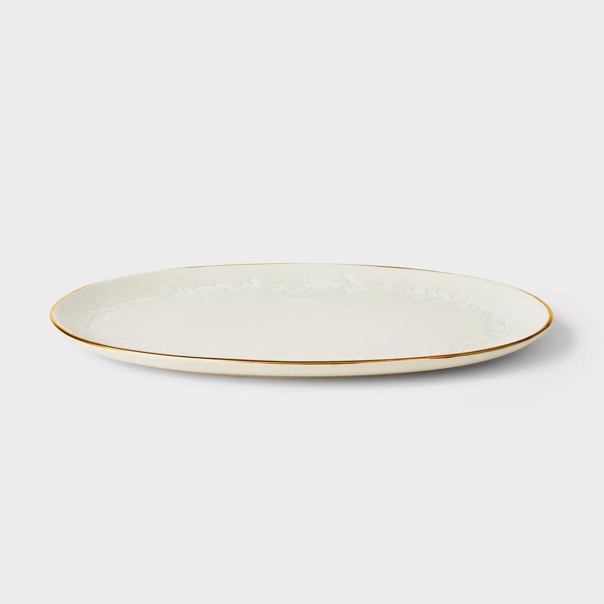 Stoneware Serving Platter Snowfall White - Threshold™ designed with Studio McGee | Target