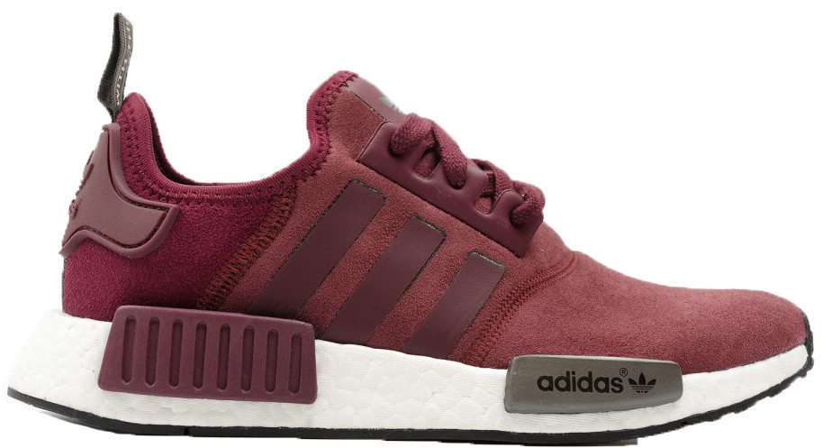 Adidas NMD R1 Suede (Women's) Sneakers in Maroon/Solid Grey | StockX